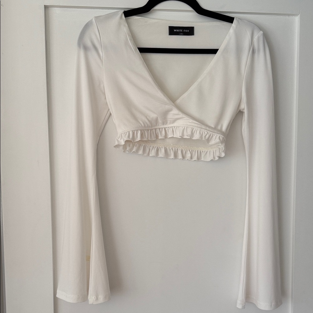White Fox Boutique Ruffle Blouse - cropped
